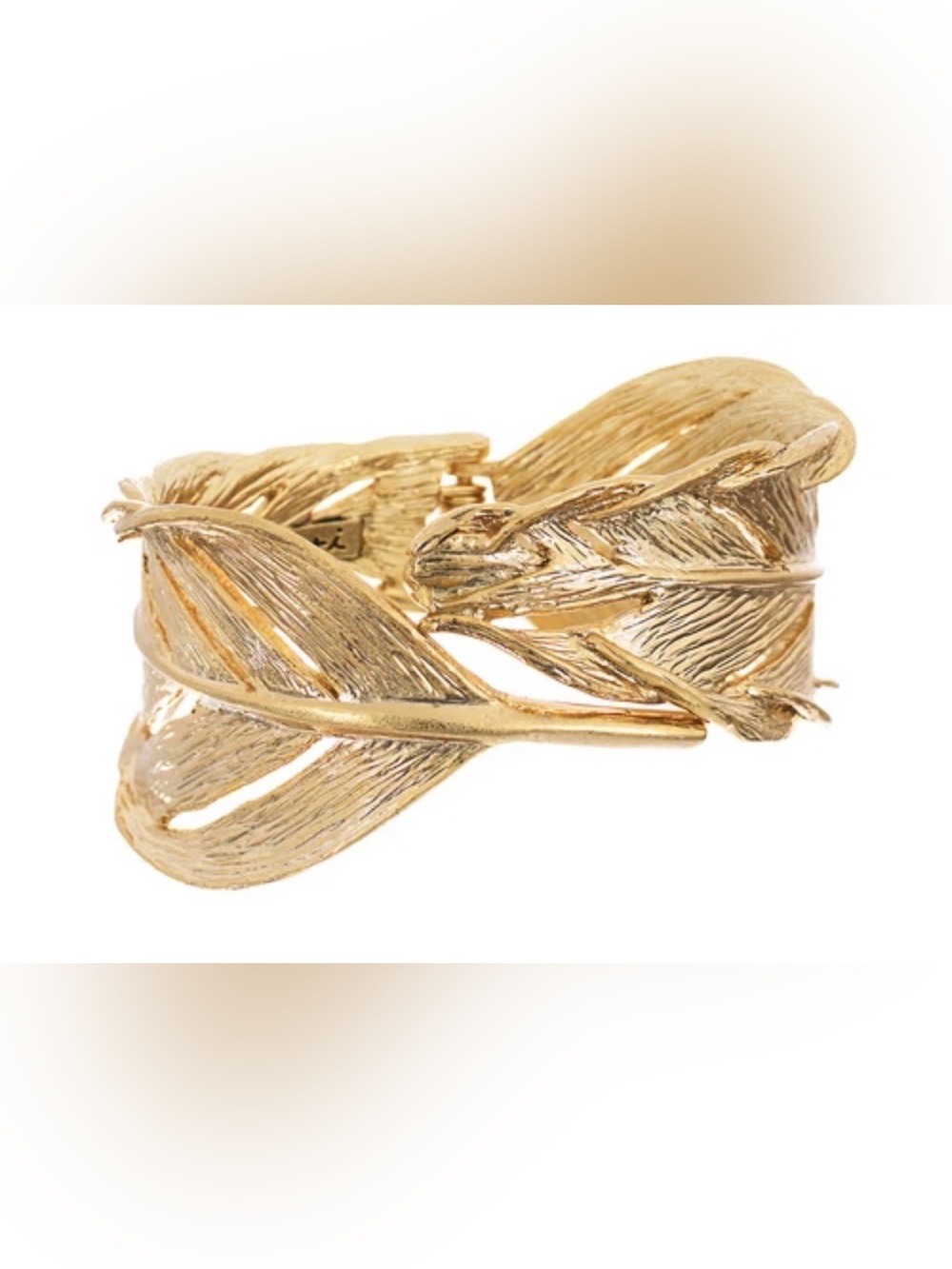 Chloe + Isabel Sculpted Feather Hinged Cuff Bracelet B085G - Discontinued